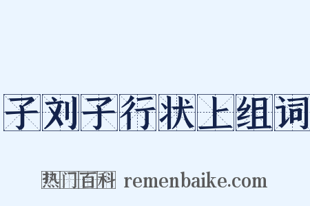 子刘子行状上组词是什么意思的图片